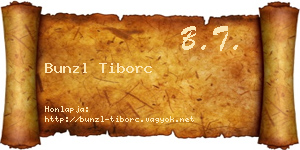 Bunzl Tiborc névjegykártya